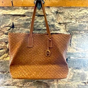 Etienne Aigner woven Leather tote